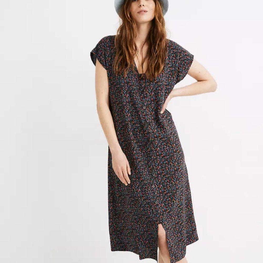 Madewell Easy Midi Dress in Fieldwalk Floral